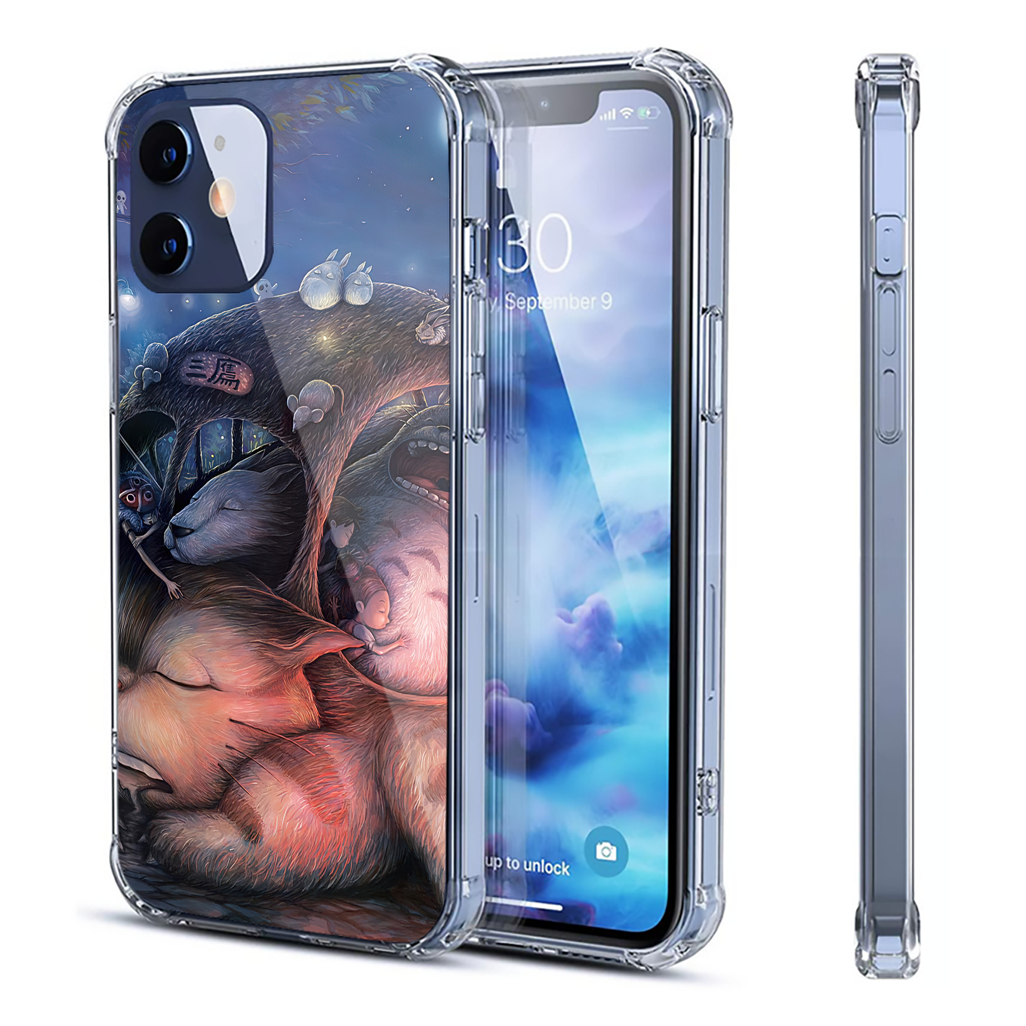（画像用） となりのトトロ 草壁メイ 草壁サツキ My Neighbor Totoro Satsuki Kusakabe Mei Kusakabe 【iPhone 12シリーズ対応】透明スマホケース（クリアソフトケース）